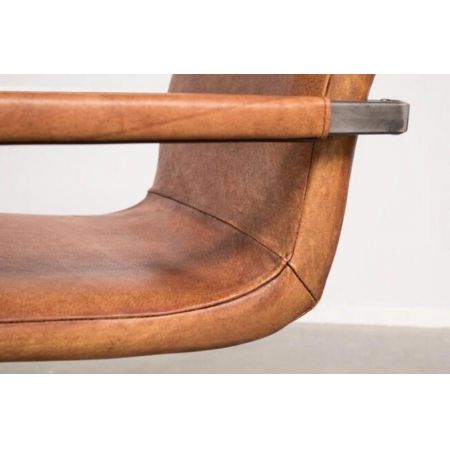 Esszimmerstuhl Watson mit Armlehnen, cognac