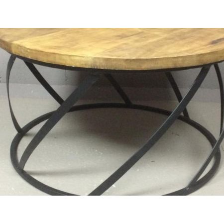 Industrial Style Sofatisch Nancy, Mango und Metall