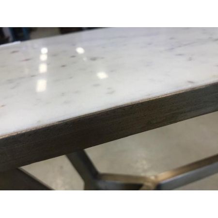 Weißer Marmor Beistelltisch im Art Déco Stil