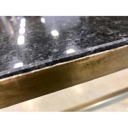 Schwarzer Marmor Beistelltisch im Art Déco Stil