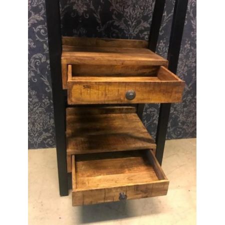 Schmales Industrial Style Bücherregal Trent