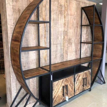 Industrielle Wohnwand / Schrankwand Alois