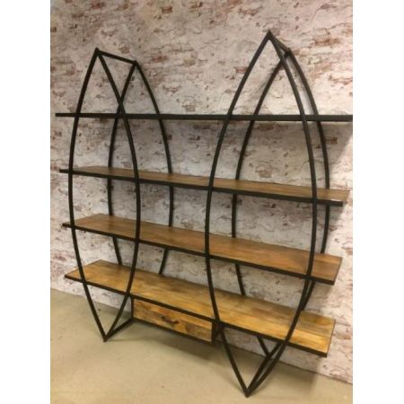 Industrielles Wandregal/Bücherregal