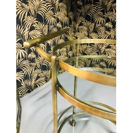 Runder gläsener Rollwagen