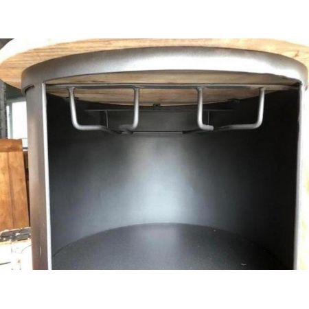 Industrieller Weinschrank Jacky mit Markenaufdruck, L