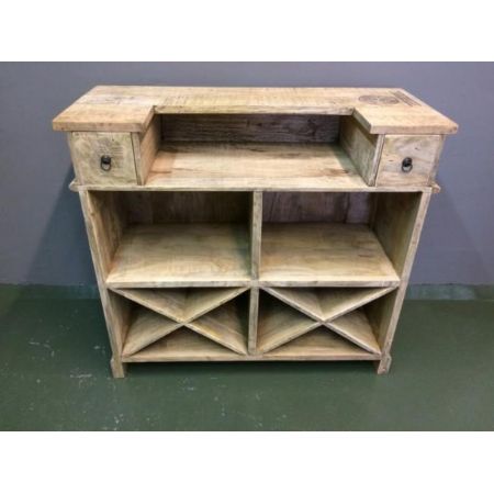 Kleine Theke aus vollmassivem Mangoholz