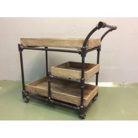 Service Rollwagen im antiken Design