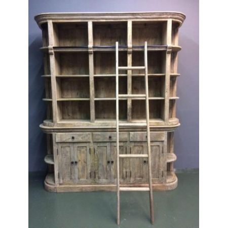 Industrial Style Bücherschrank / Küchenschrank Bernie mit Leiter