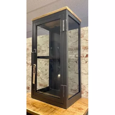 Kleine Vitrine im industrial style "Francesca", hohes Modell