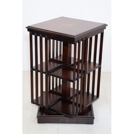 Handgefertigtes Mahagoni Revolving Bookcase "Smethwick" mit feiner Intarsie