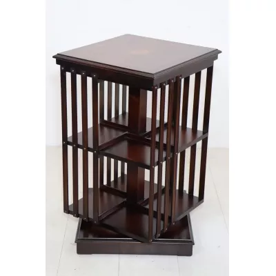 Handgefertigtes Mahagoni Revolving Bookcase "Smethwick" mit feiner Intarsie