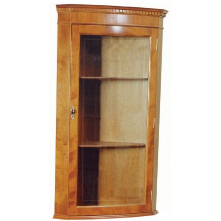 Eck-Hängeschrank bow front Vitrine