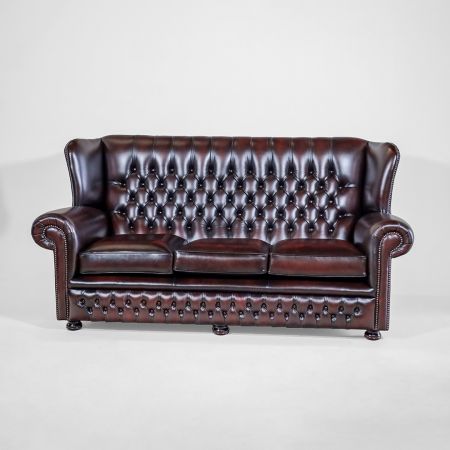 In Birch Antique Rust, ohne geknöpfte Armlehnen & Ohren