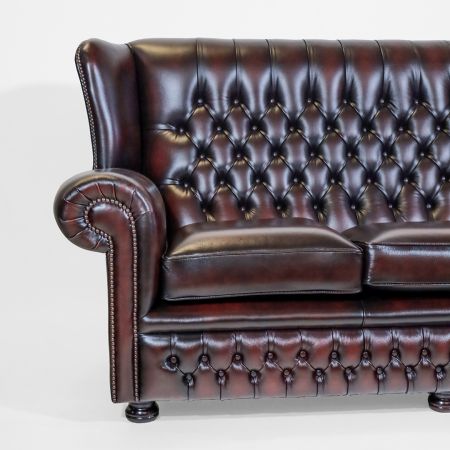 In Birch Antique Rust, ohne geknöpfte Armlehnen & Ohren