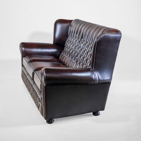 In Birch Antique Rust, ohne geknöpfte Armlehnen & Ohren