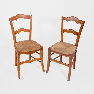 Französiche Landhausstühle, Antike Esszimmerstühle – 2er Set im Louis Philippe Stil