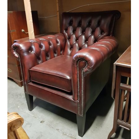 Chesterfield Clubsessel "Preston Club Chair" in Birch Antique Red - sofort lieferbar