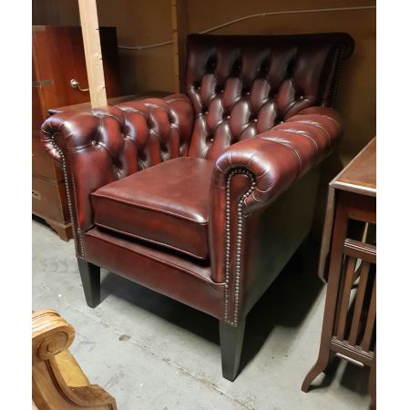 Chesterfield Clubsessel "Preston Club Chair" in Birch Antique Red - sofort lieferbar