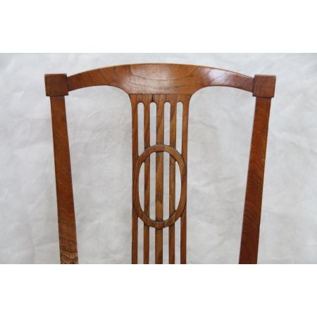 Antiker 6er Satz englischer Rüster Stühle aus Massivholz