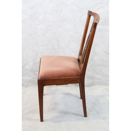 Antiker 6er Satz englischer Rüster Stühle aus Massivholz