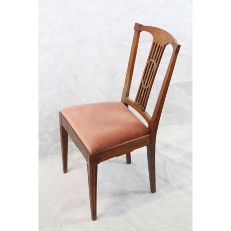 Antiker 6er Satz englischer Rüster Stühle aus Massivholz