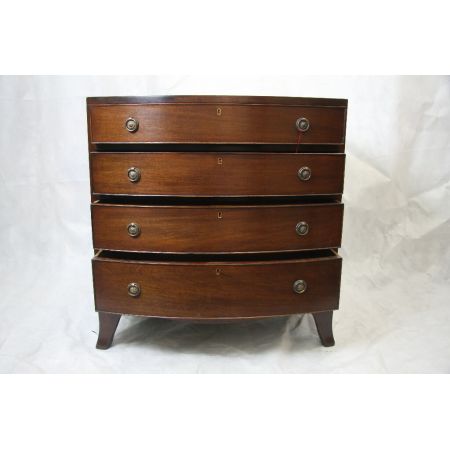 Mahagoni Kommode Bowfront COD England Victorian 1860