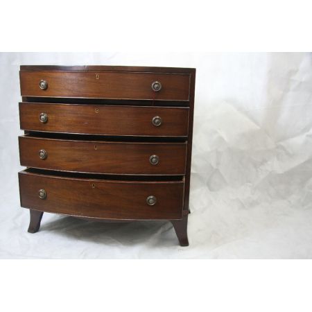 Mahagoni Kommode Bowfront COD England Victorian 1860