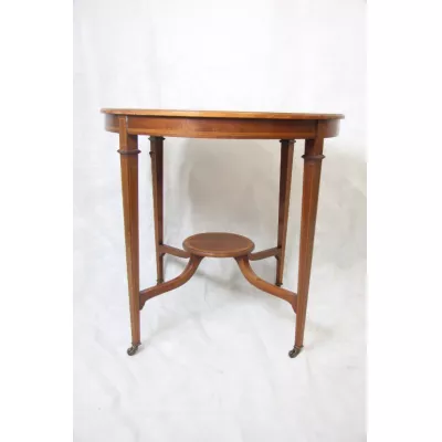 Mahagoni Occationstisch Runder Tisch Edwardian 1890