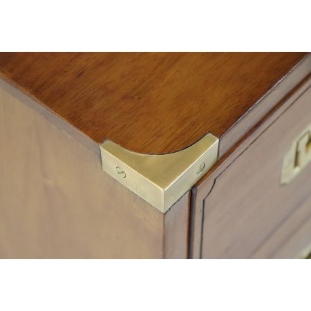 Kommode im Marine-Stil aus hellem Holz - sechs Schubladen