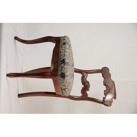 Englischer Ballonbackchair / Stuhl aus Mahagoni Massivholz