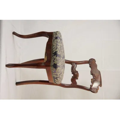 Englischer Ballonbackchair / Stuhl aus Mahagoni Massivholz