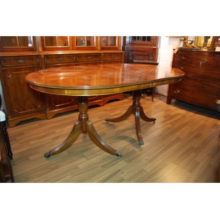  Feiner  Esstisch England  Yew D-Endtable handpoliert