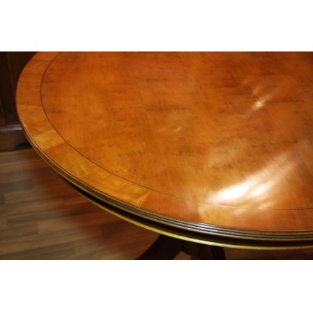  Feiner  Esstisch England  Yew D-Endtable handpoliert