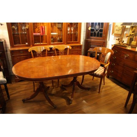  Feiner  Esstisch England  Yew D-Endtable handpoliert