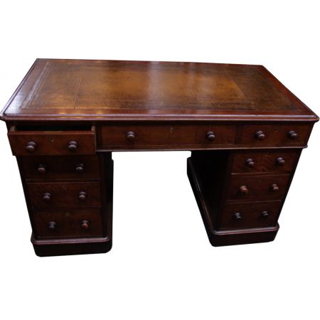 Kleiner Victoriansicher Pedastal Desk Original 1860