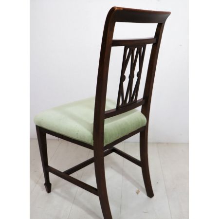 Antiker 4er Satz englische Esszimmerstühle im Regency Stil, Mahagoni, ca. 1900