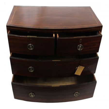 Englische Mahagoni Kommode Edwardian  Bowfront 