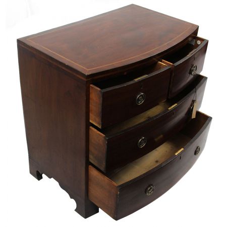 Englische Mahagoni Kommode Edwardian  Bowfront 