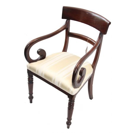 Scroll Arm chair Mahagoni Armlehnstuhl viktorianisch