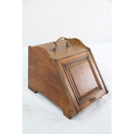 Coal Box  Victorianische Kohlebox Eiche Original