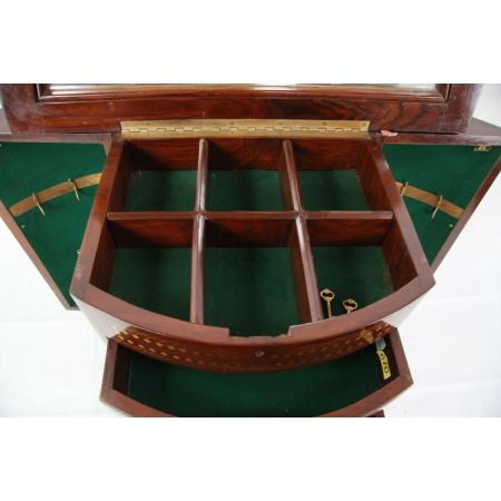 Sideboard Palisander Barschrank mit Messing Intarsien