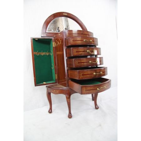 Sideboard Palisander Barschrank mit Messing Intarsien