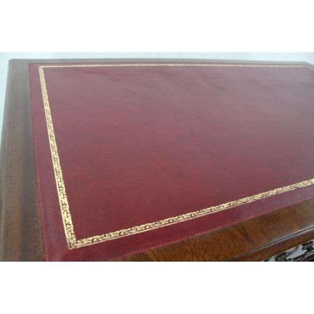 Schreibtisch Mahagoni aus England mit Lederfläche