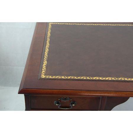 Pedestal Desk, Englischer Schreibtisch Mahagoni Sonderbau, handpoliert aus England