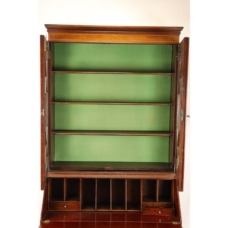 Aufsatzsekretär mit Band Intarsien und originaler Patina