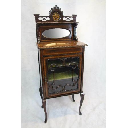   Mahagoni Musikschrank Spiegelvitrine  Cabinet 