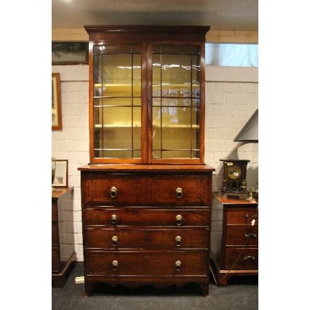 Secretary Bookcase Victorian Original Bücherschrank mahagoni