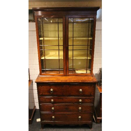 Secretary Bookcase Victorian Original Bücherschrank mahagoni