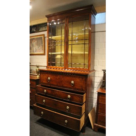 Secretary Bookcase Victorian Original Bücherschrank mahagoni