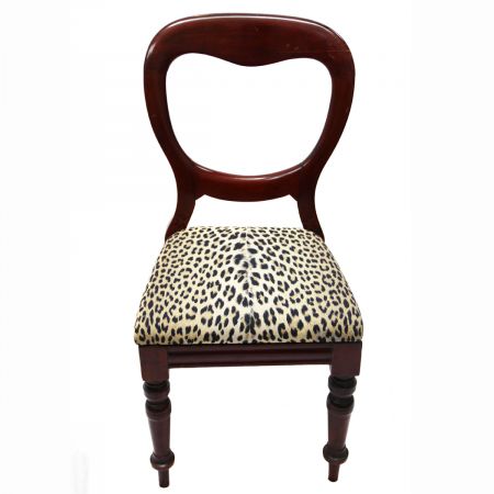 Balloon Back Esszimmerstuhl mit Leopardenmuster